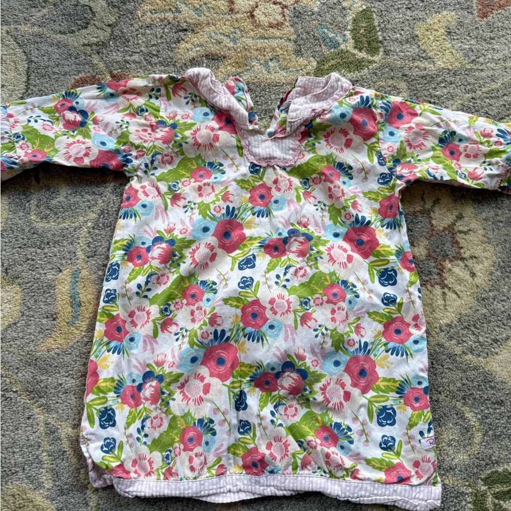 Floral 3/4 Sleeve Swimsuit Cover